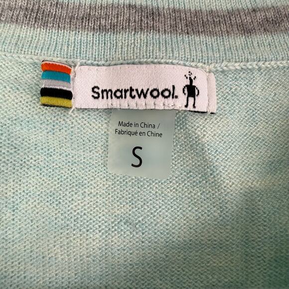 Smartwool Sz S Mint Shadow Pine Pocket Wool Blend Sweater Flaw Base Layer - Picture 7 of 9